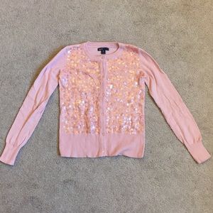 Gap Pink Sequin Cardigan